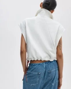 Vintage Terry Half-Zip Muscle Tee