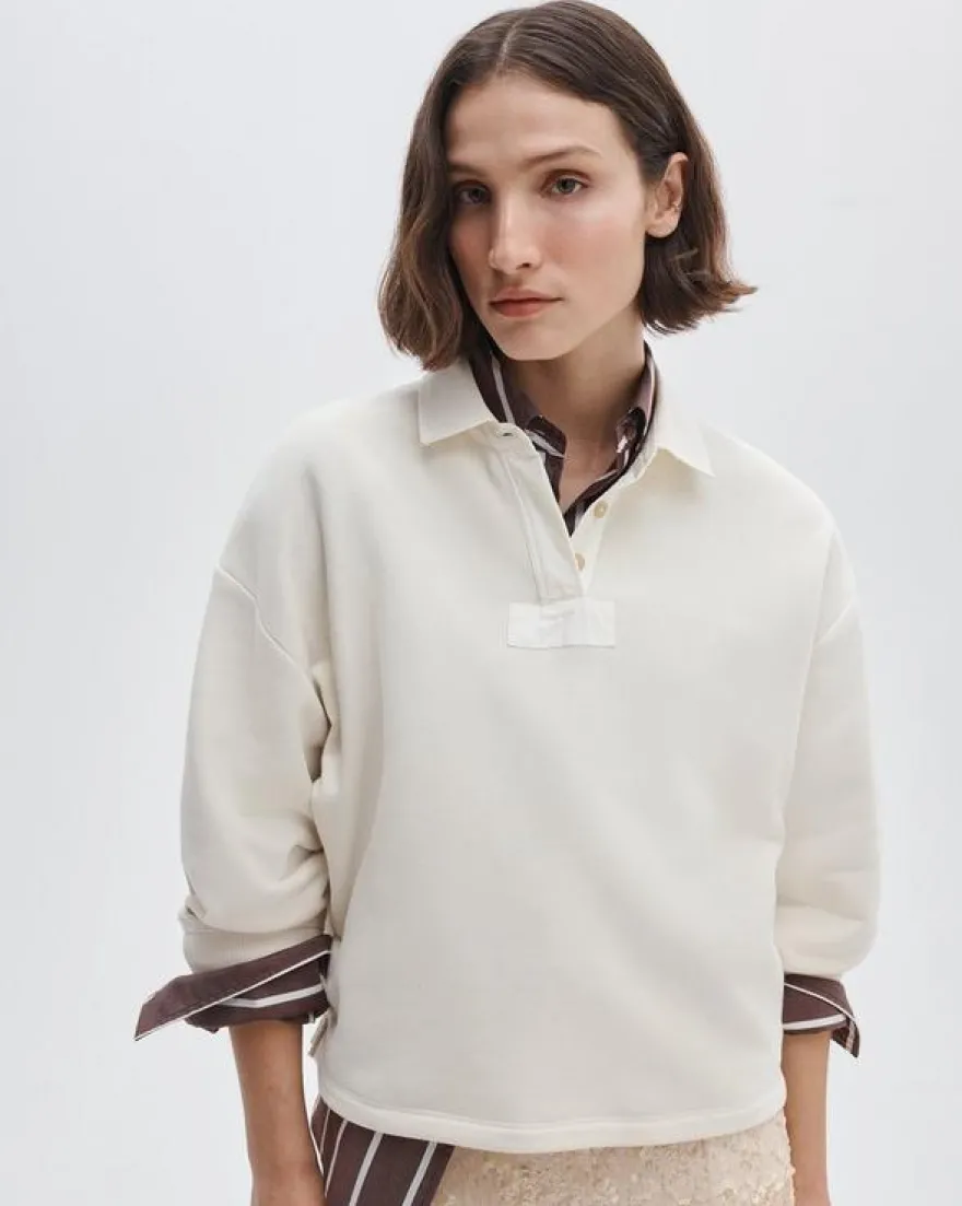Vintage Terry Oversized Polo Sweatshirt