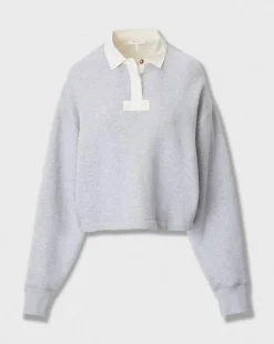 Vintage Terry Oversized Polo Sweatshirt