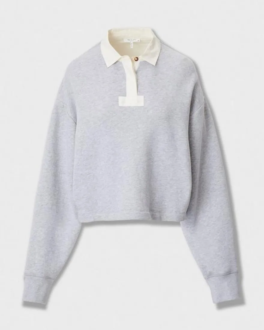 Vintage Terry Oversized Polo Sweatshirt