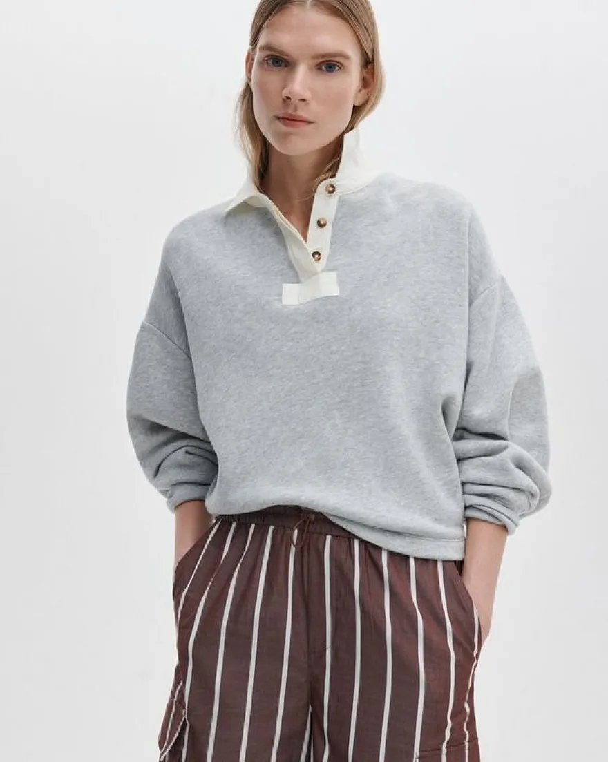 Vintage Terry Oversized Polo Sweatshirt