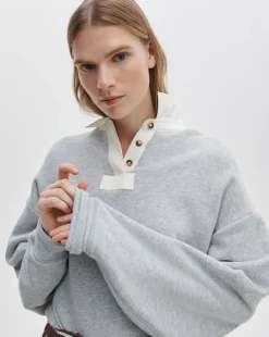 Vintage Terry Oversized Polo Sweatshirt